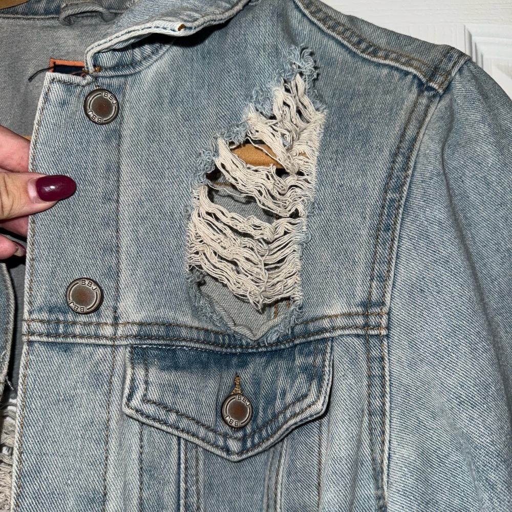 Distressed Denim Jacket - Picture 4 of 6